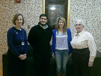 Catholic University Law Students with Sister Mary Bader and Anne Schneiders Catholic University Law Students Donate to St. Ann's Center