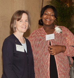 Sister Mary Bader and Vianelly, Grace House resident, at Hope Blossoms 2015 St. Ann's Center CEO and Teen Mother Client