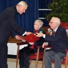 Bill and Maureen Billerbeck receive Archdiocese of Washington's 75th Anniversary Award from Cardinal Wuerl